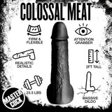 Moby 2 Foot Tall Super Dildo - Black