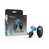 TEAL Ombre - SMALL Cheeky Charms Eluxe Vibrating  Plug With Remote - Clear Gem