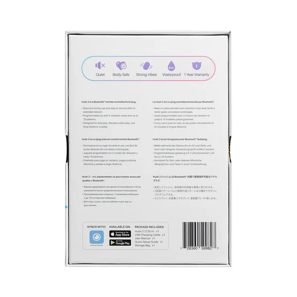 Lovense Hush 2 2.25" App-Controlled Butt Plug