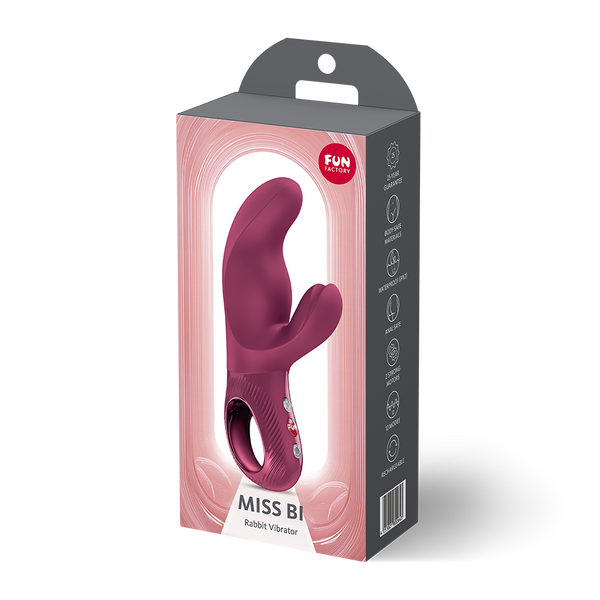 Fun Factory Miss Bi Wine Red Rabbit Vibrator