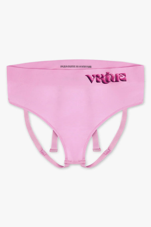 Virtue Women's Medium JockVStrap Sheer Briefs - Taffy