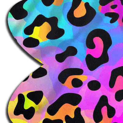 Rainbow Cheetah Leopard Print Petal Breast Pasties