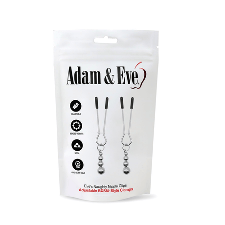 Adam & Eve Eve's Naughty Nipple Clips (Bag Packaging)