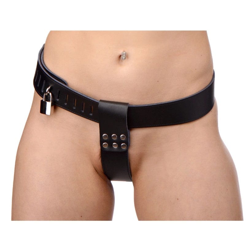 Ceinture de chasteté réglable noire pour femmes