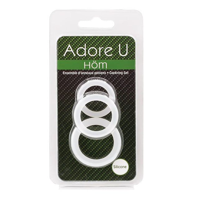 Adore U Hôm Clear Silicone Cock Ring Set