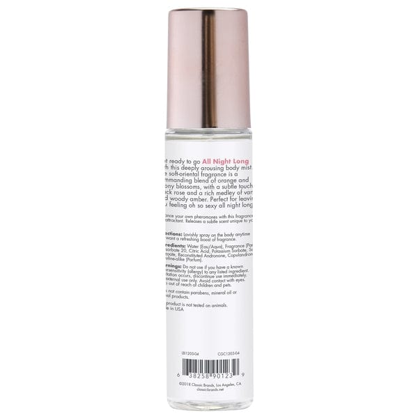 ALL NIGHT LONG Fragrance Body Mist with Pheromones - Soft - 103mL