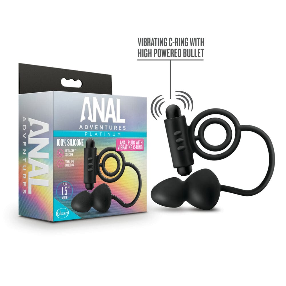 Anal Adventures Anal Plug with Vibrating Cock Ring