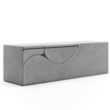 Aria Flip Chaise 18 Inch Wide - Convertible Sex Chair and Bed Bench, Grey