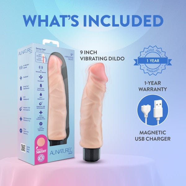 Au Naturel Vibrating Dildo – Big Easy – Beige