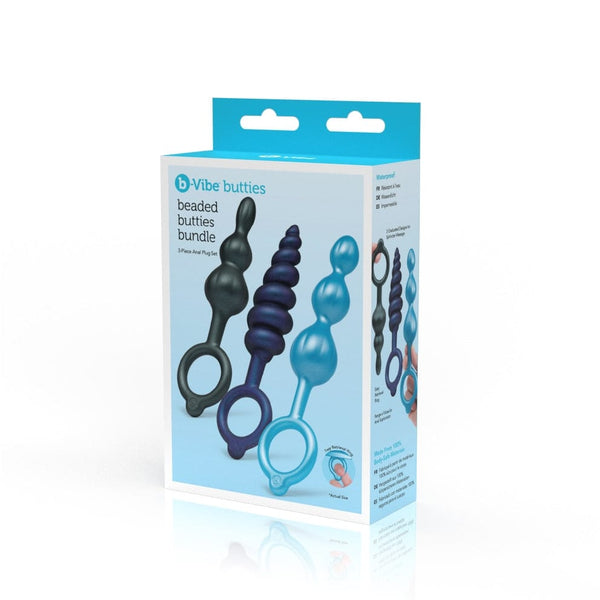 B-Vibe Beaded Butties Bundle 3-Piece Anal Plug Set