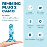 b-Vibe Camo Rimming Plug 2 – Rotating and Vibrating Plug