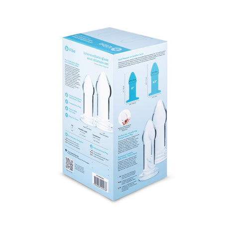 b-Vibe Intermediate Borosilicate Glass Anal Dilator Set