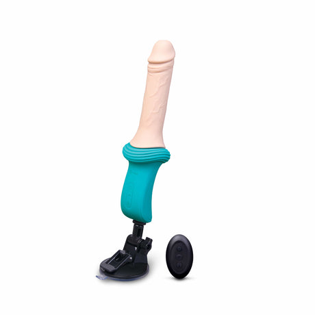 b-Vibe Realistic Thrusting Dildo Machine – Remote-Controlled Hands-Free Sex Machine