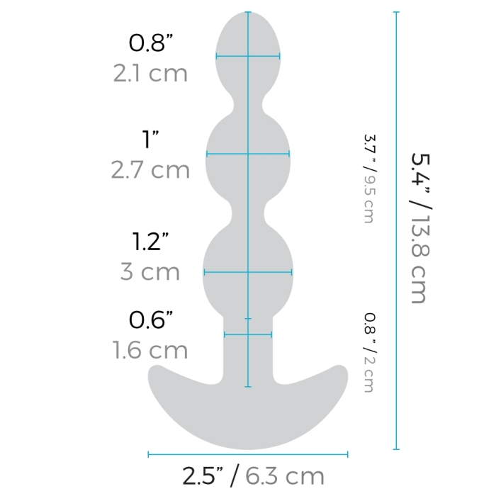 B-Vibe Triplet Anal Beads - Black