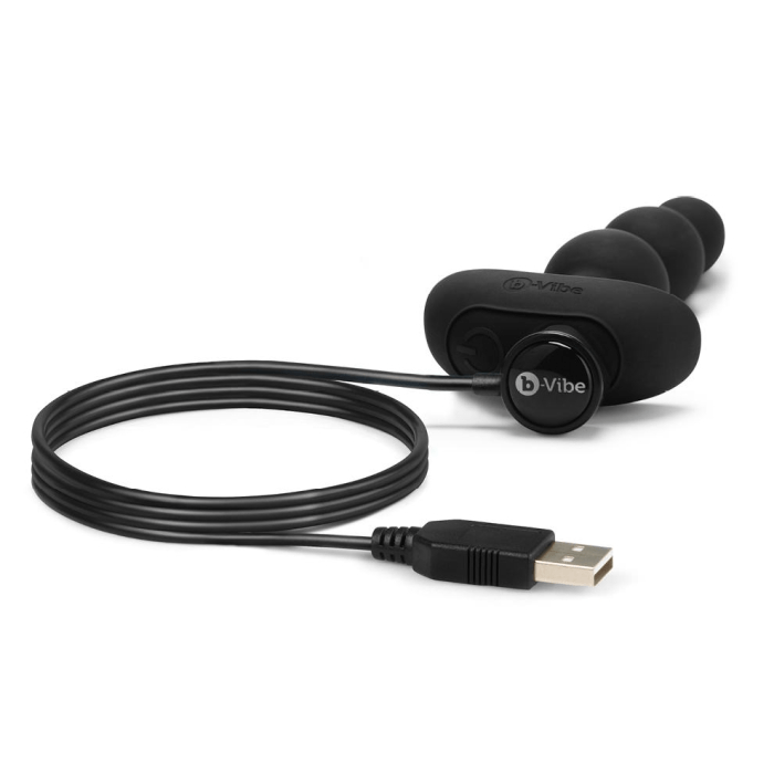 B-Vibe Triplet Anal Beads - Black