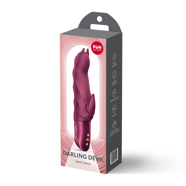 Fun Factory Darling Devil Wine Red Rabbit Vibrator