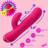 Bang! Flexible Ribbed Silicone Rabbit Vibrator