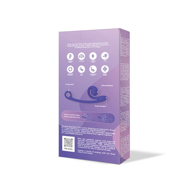 SVibe Snail CURVE Purple Dual-Stimulation Rabbit Vibrator