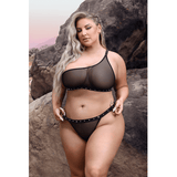 Bad Bitch One-Shoulder Bling Bralette & Panty