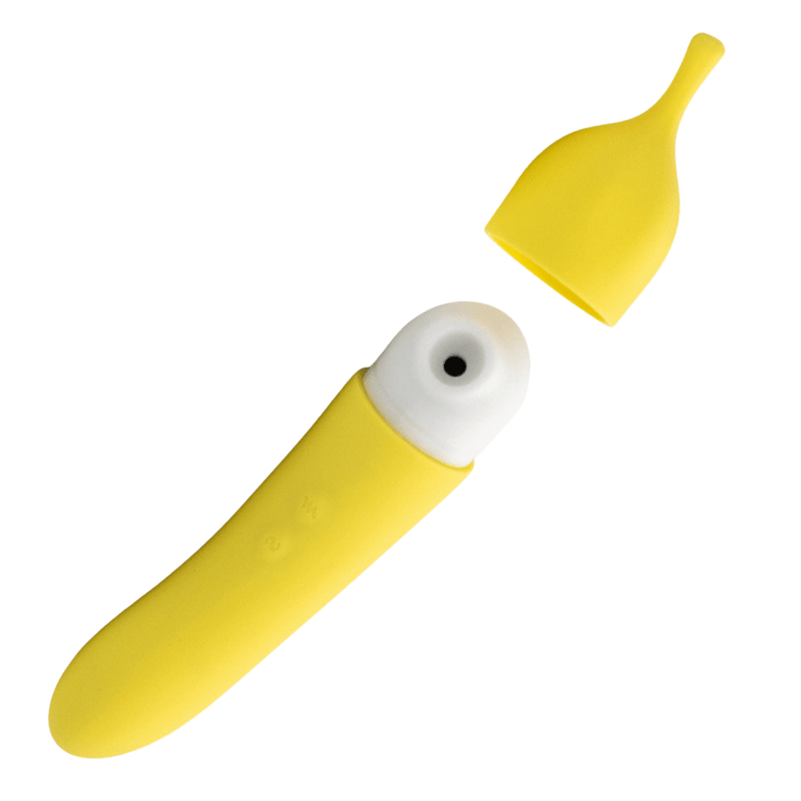Natalie’s Toy Box Banana Cream Air Pulse and G-Spot Vibrator