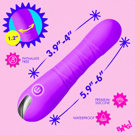 Bang! Thrusting & Vibrating Silicone Dildo