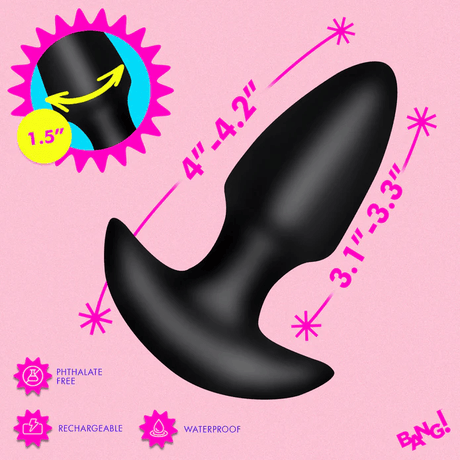 Bang! Thrusting & Vibrating Silicone Butt Plug