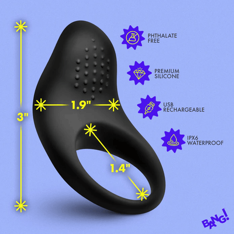 Bang! Vibrating Silicone Cock Ring