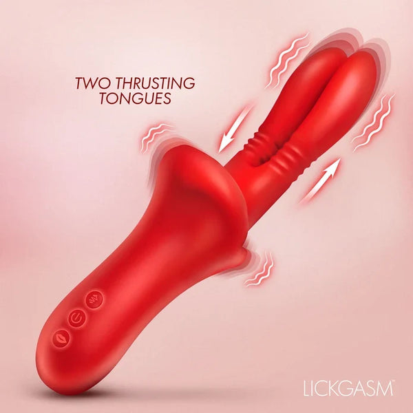Lickgasm Double Licker Thrusting Silicone Vibrator