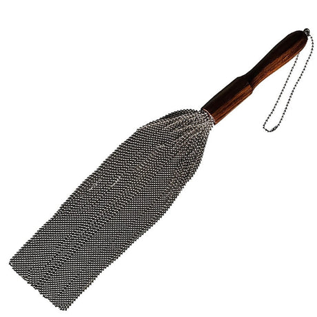 Beaded Metal Flogger with Wooden Handle