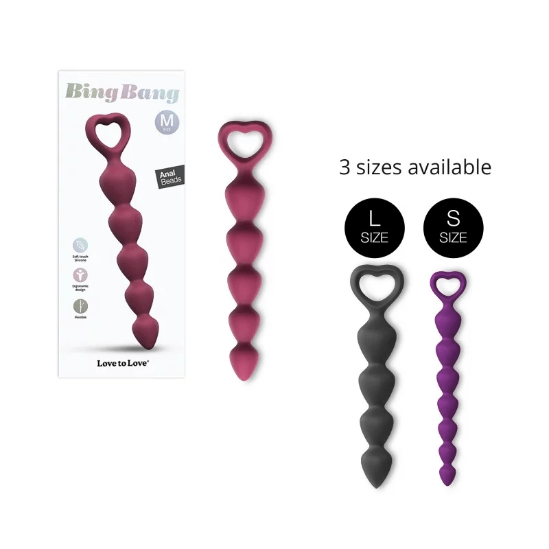 Bing Bang M Anal Beads - Plum Stard