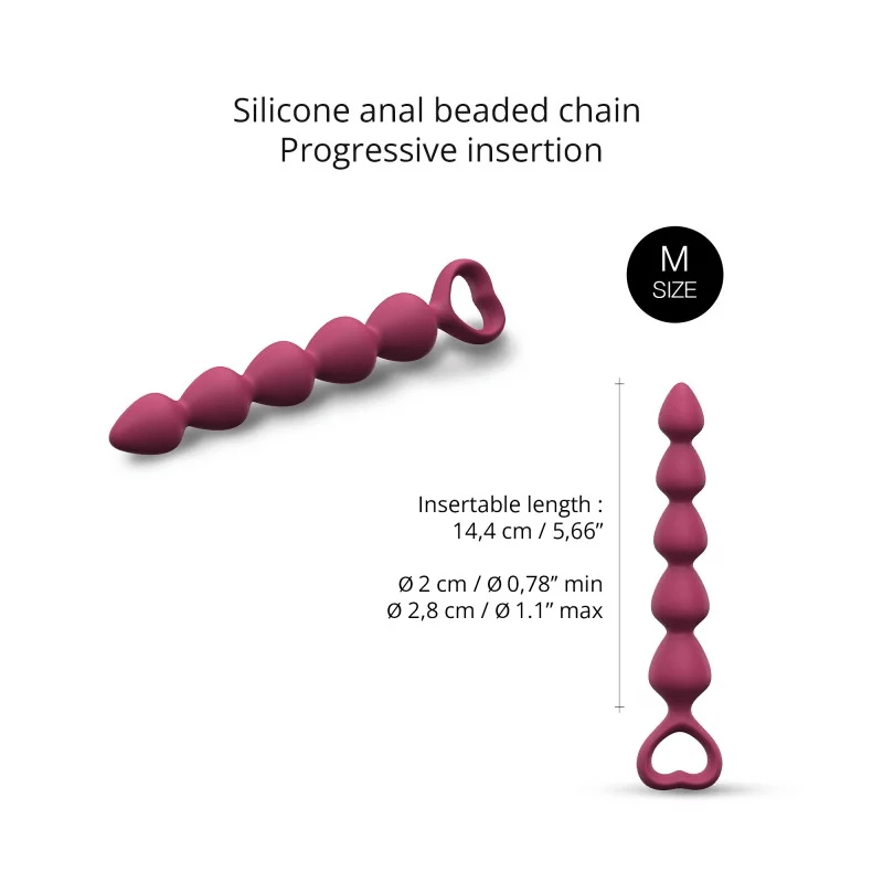 Bing Bang M Anal Beads - Plum Stard