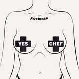 Black & White Yes Chef Pasties by JennaJean8