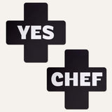 Black & White Yes Chef Pasties by JennaJean8