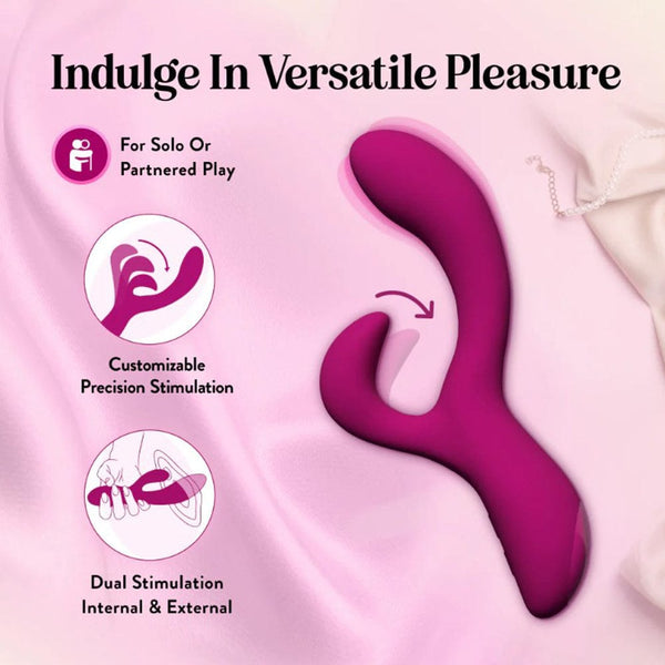 Blush - Quinn - warming Rabbit Vibrator - Burgundy
