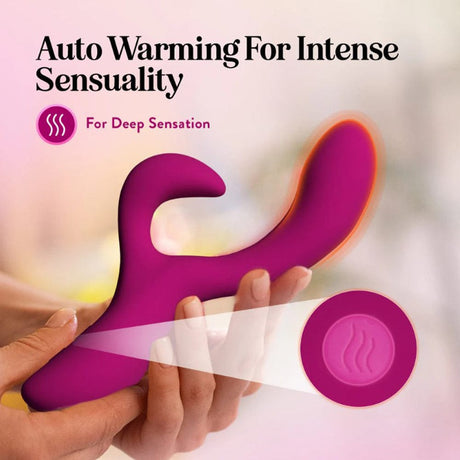 Blush - Quinn - warming Rabbit Vibrator - Burgundy
