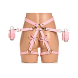 Bondage Harness W/ Bows - M/L - Pink