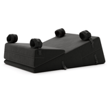 Bondage Wedge Ramp Combo 24 w/Cuffs - Décor Velvet, Black