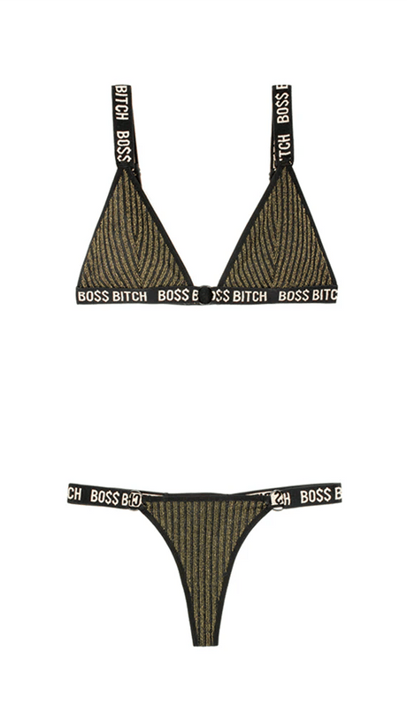 BOSS Bitch Bralette & Thong Panty Set