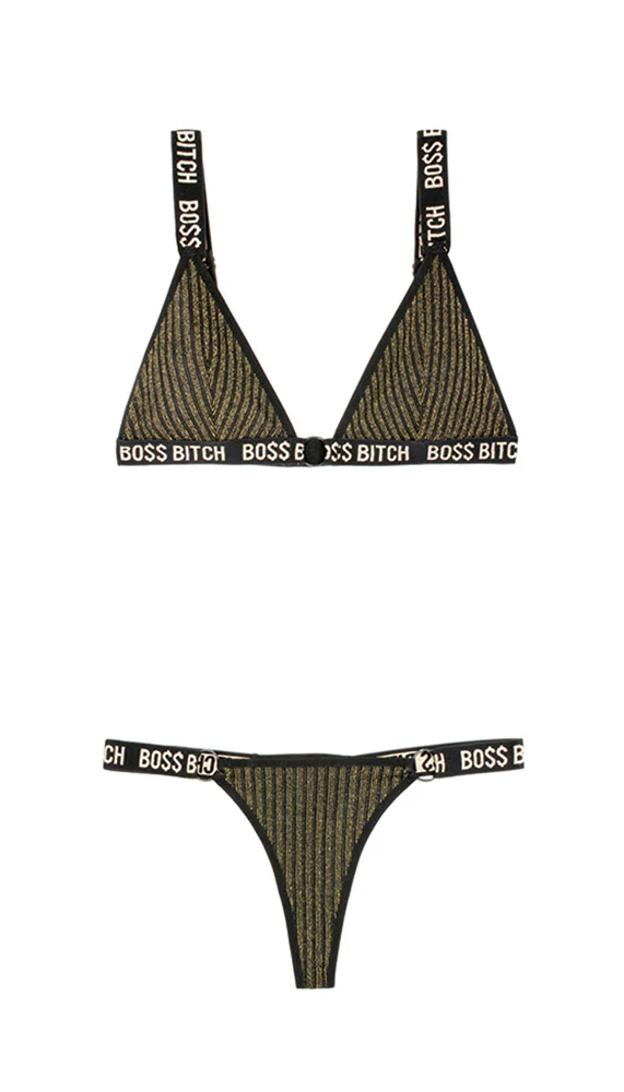 BOSS Bitch Bralette & Thong Panty Set