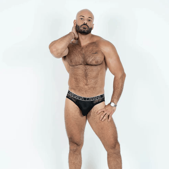 BoyzTown Banana Cabana Lace Nights Open Back Brief L/XL