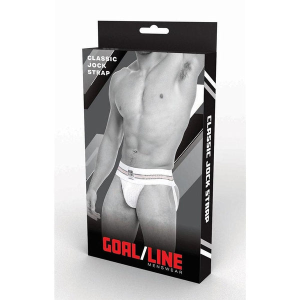 BoyzTown Goal Line Classic White Jockstrap L/XL