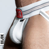 BULGER, the big pouch jock, WHITE SNOW, MEDIUM