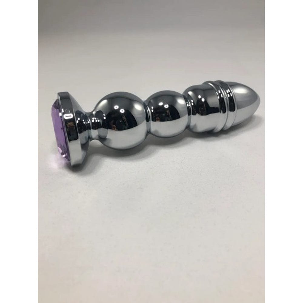 Butt Plug Bud Bullet - Large with Purple Gem