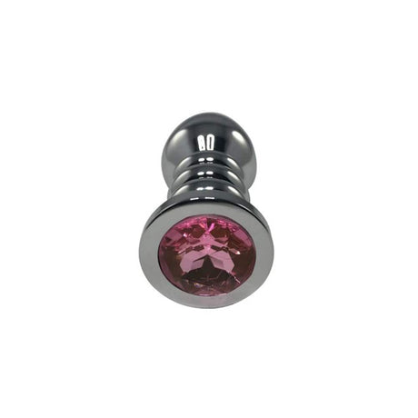 Butt Plug Silver Bullet: Large with Pink Gem