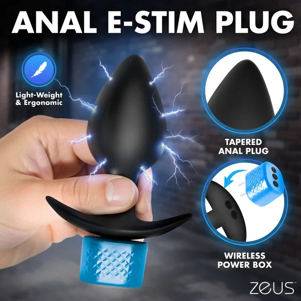 Zeus Anal Plug & Head Teaser E-Stim Kit w/ remote