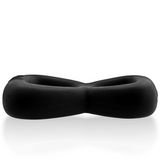 Hünkyjunk BOOMERANG Black Fog Double-Ring Cock Ring & Nut Tugger