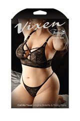 Call Me Yours Longline Bralette & Thong Panty