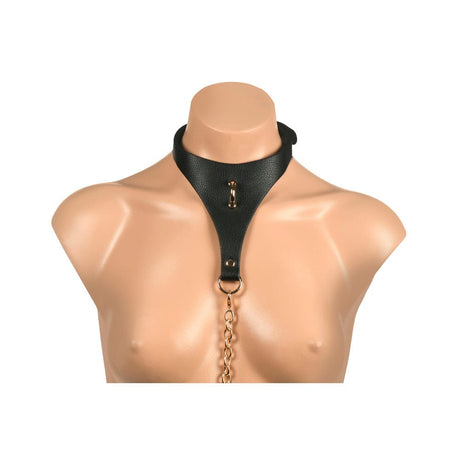 Captivate Collar with Body Chain - Black