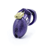 CB-6000S Cock Cage Chastity Kit - Purple Glitter