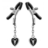 Charmed Heart Padlock Nipple Clamps